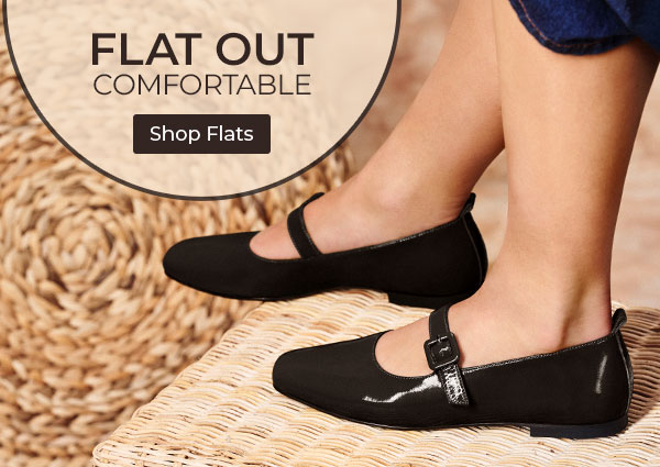 Flat Out Comfortable. Shop Flats.